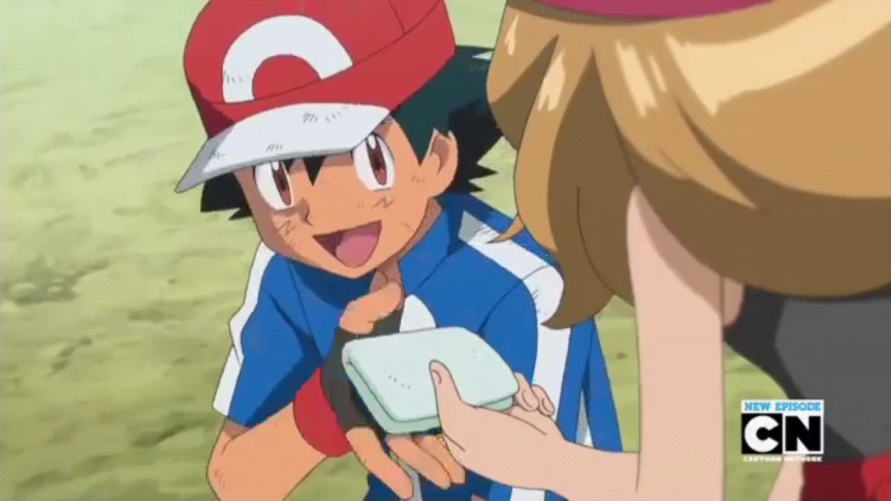 ash meets serena for the first time in pokemon xy cute moments