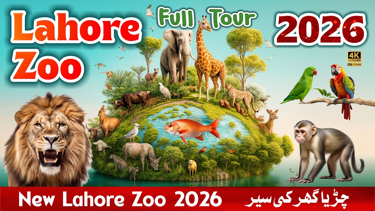 Lahore Zoo 2026 | Lahore Zoo in 4K | Lahore Zoo Animals Videos 