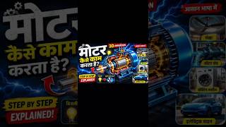 Electric Motor Working Process ⚙️ Hindi 3D VideoElectric Motor कैसे काम करता है? ⚡ Full 3D Animation