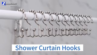 Hang in style, glide in silence with our quality metal shower curtain hooks