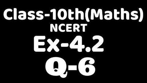 Class 10 Ex 4.2 Q6 maths Ncert chapter 4,Factorisation method,Quadratic Equation  ,VKS Maths x