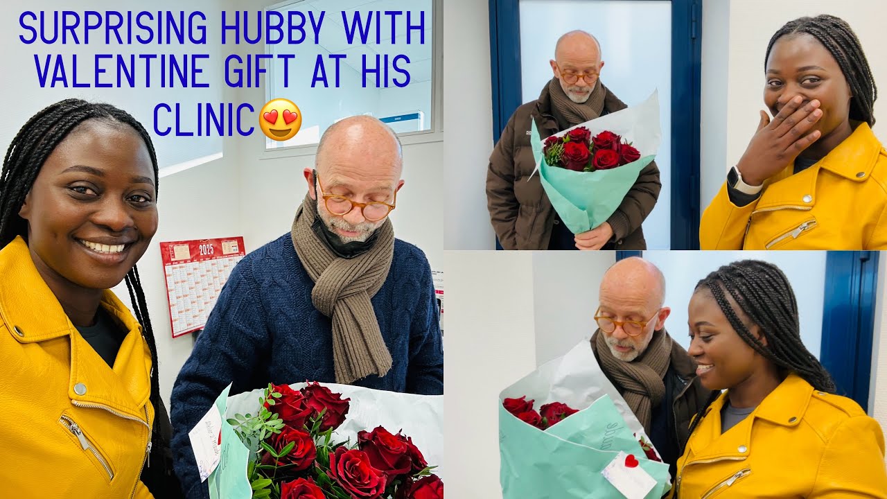 SURPRISING MY HUSBAND AT WORK IN HIS CLINIC WITH VALENTINE GIFT…😍
