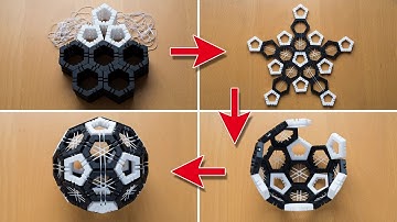 Assembly of a geodesic sphere - Truncated icosahedron