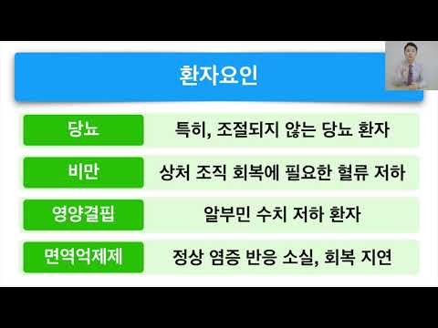 상처 감염이 증가하는 위험 요인