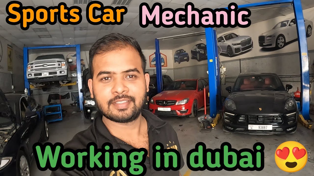 Sports car mechanic working in dubai, dubai me car garage kesha hota hai