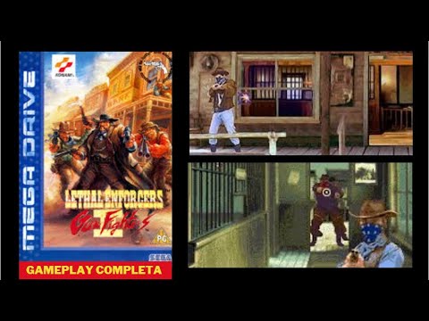 LETHAL ENFORCERS II GUN FIGHTERS MEGA DRIVE 1994 GAMEPLAY COMPLETA