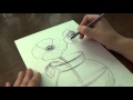 Как нарисовать вазу, розы, сирень. #Рисование ручкой и мелками. How to draw a vase, roses and lilacs