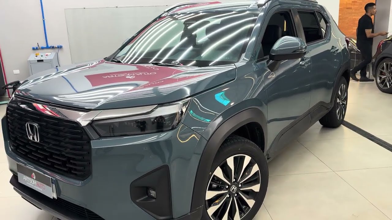 Honda WRV 2026 - módulo de subida de vidros + película de segurança antivandalismo e solar