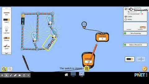 voltmeters, ammeters, changing values on simulator