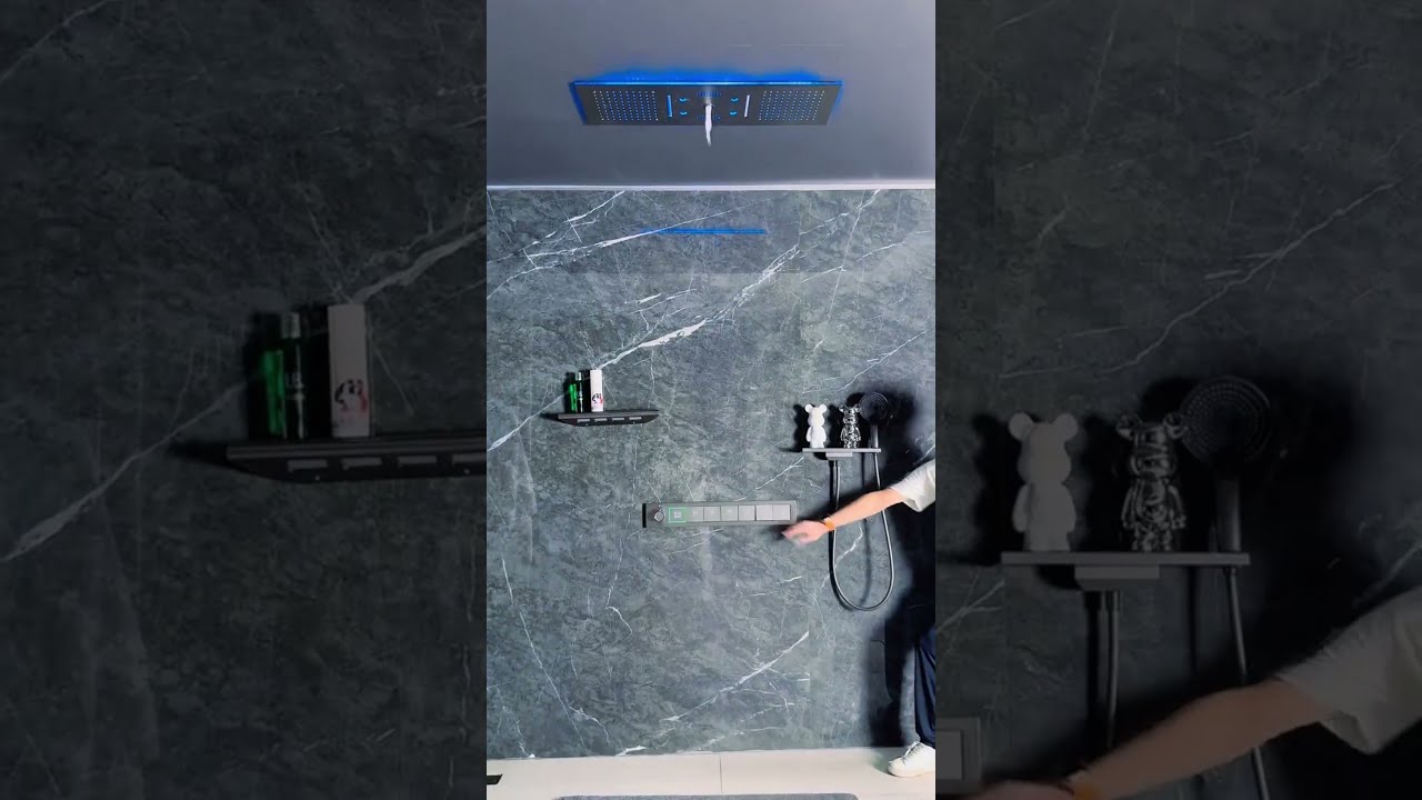 Luxury Rainfall LED Color Changing Shower Set Link In Bio 