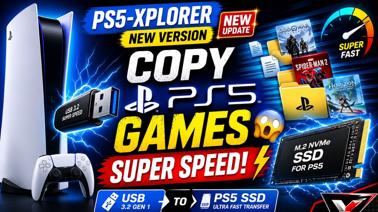 PS5-Xplorer New Version ⚡ Copy PS5 Games USB to SSD Super Speed