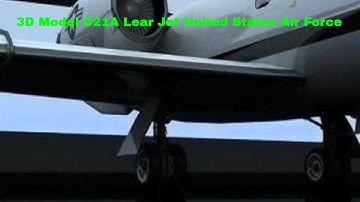 3D Model C21A Lear Jet United States Air Force Review