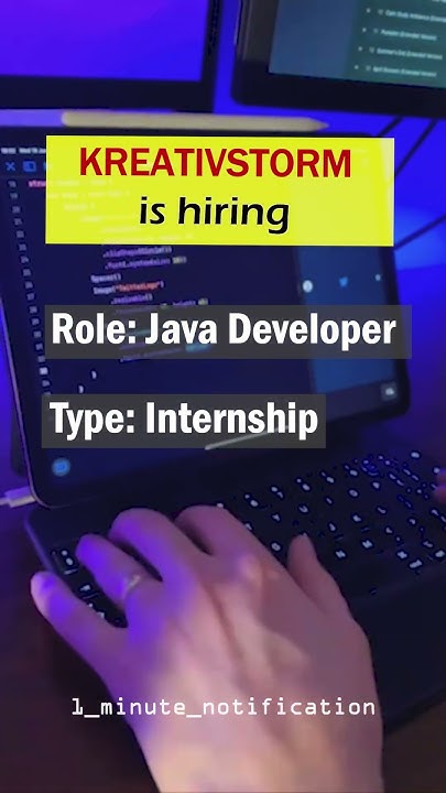 Java Developer Intern (Remote) - Kreativstorm - YouTube