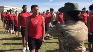 Football Military Combine Killeen High School Vs Harker Heights High School