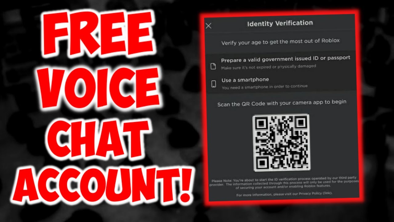 *NEW!* ROBLOX VOICE CHAT ACCOUNT! (FREE TO USE!) YouTube