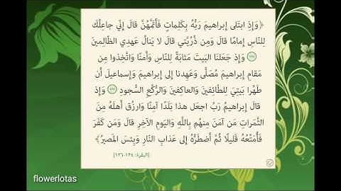 سورة البقرة من آية 124 الى 126🍃