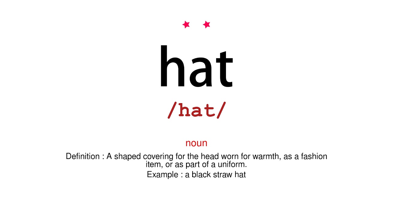 How to pronounce hat Vocab Today YouTube