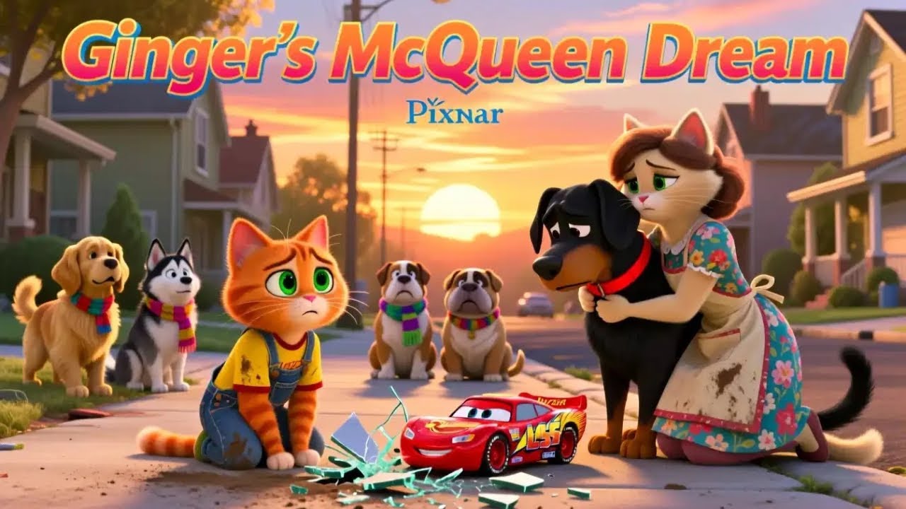 Ginger Cat Dreams of McQueen 🚗✨ | Cute AI Cat Story, Emotional Adventure & Funny Kitten Fantasy 