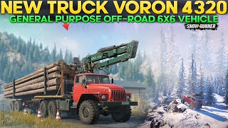 New Truck Voron 4320 In Snowrunner General Purpose Off-Road 6X6 Vehicle
