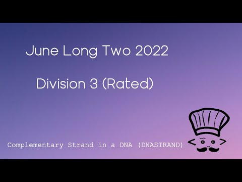 Complementary Strand in a DNA (DNASTRAND) - CodeChef |  June Long Two 2022 | Dude I'm Stuck