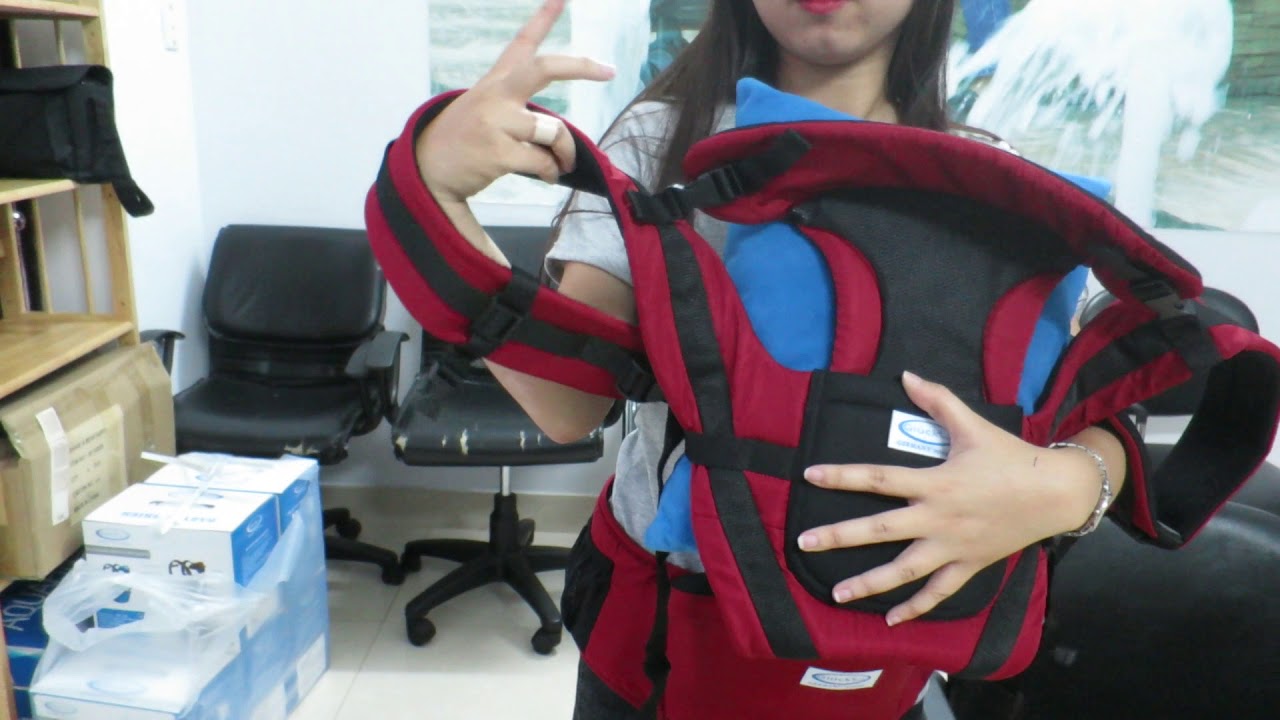 Hướng dẫn sử dụng địu bé GP709 Gluck Baby (demo) - youtube
