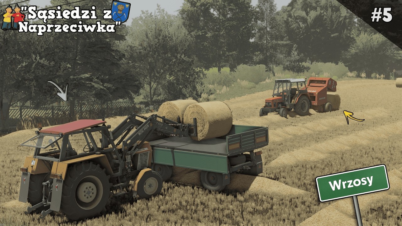 👨‍🌾"Sąsiedzi z Naprzeciwka''[#5]FS22│😱PRASOWANIE SŁOMY😮 ZBIERANIE BELEK😉