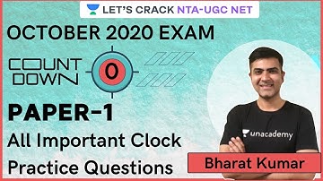 All Important Clock Practice Questions | Target NTA-UGC NET Paper 1 for 2020/2021