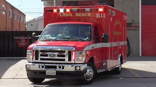 Long Beach Fire Dept. Rescue 11 Responding