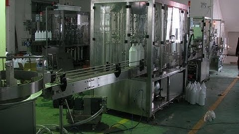 6heads bottle filling capping and labeling processing line Automatic linear filling machine