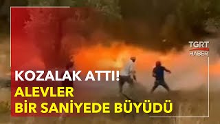 Kozalak Attı Alevler Bir Saniyede Büyüdü