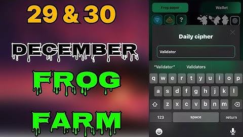 Frog farm daily cipher today 29 & 30 December | frog daily cipher | frog farm cipher code | #cipher