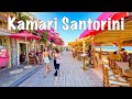 Kamari santorini beach walking tour 4k 2023