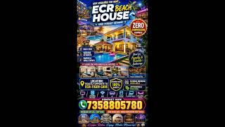 #ecr Weekend Beach House Stay|PRIVATE POOL 😳🌊|Opp Tiger Cave 🔥|#shorts #trending 7358805780 #family