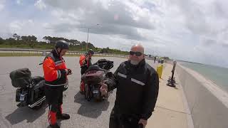 Removing raingear   about to enter Chespeake Bay Bridge