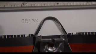 The Word Crime Being Typed Stock Video
