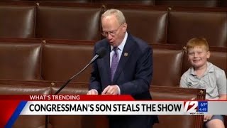 Lawmaker gets upstaged by his son on Capitol Hill