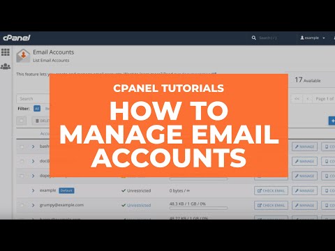 cPanel Tutorials - How to Manage Email Accounts