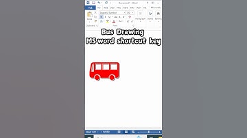Bus 🚌 drawing in ms word shortcut key | #computer #tipsandtricks #shortcutkeys #msword