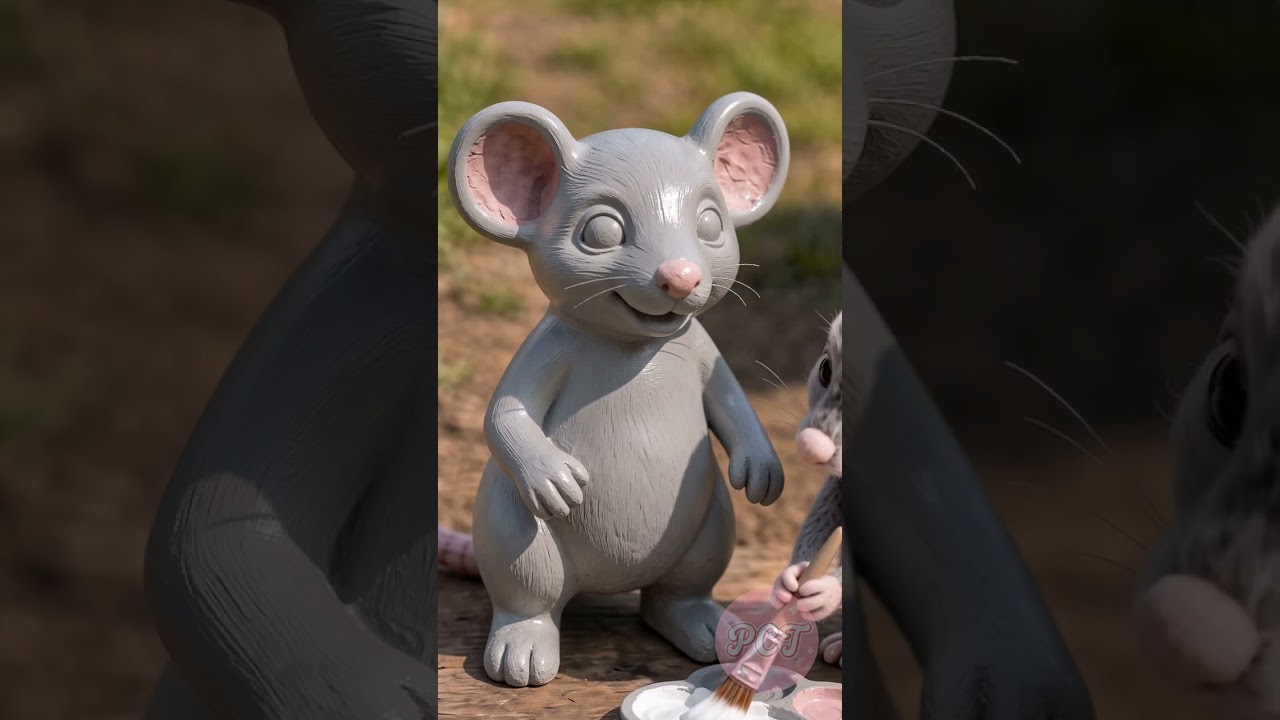 The Mouse’s Genius Trick 😹🐭 A Stone Mouse Fools the Cat 🪨