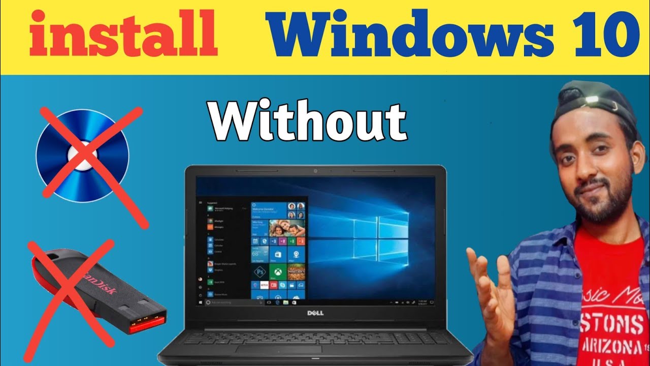 Windows 10 Install without cd or usb Pendrive | how to install windows 10 without cd or usb flash