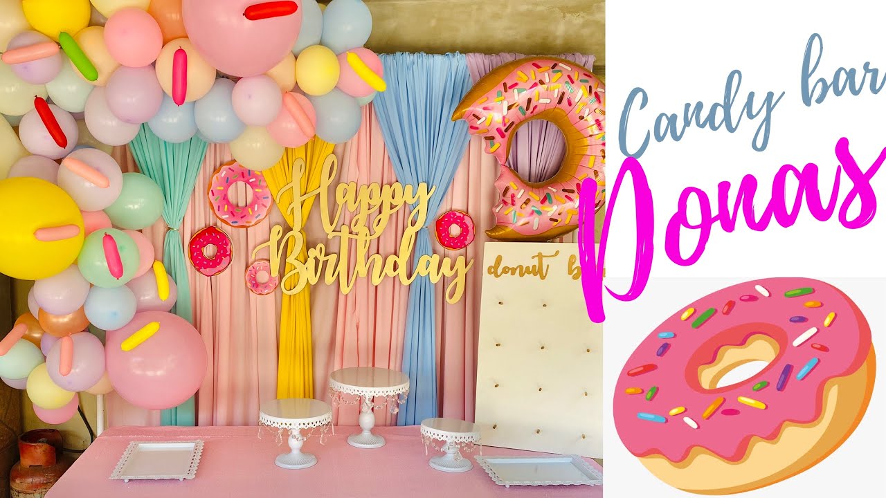 Donut Bar Decoracion Para Mesa De Donas Youtube
