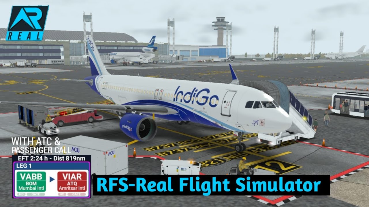 RFS - Real Flight Simulator - Mumbai to Amritsar||Full Flight||A320N||Indigo||6E272|FullHD|RealRoute