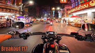 2023 Harley Davidson Breakout (FXBR) 117 | Night Ride in BANGKOK,THAILAND [Pure RAW Sound]