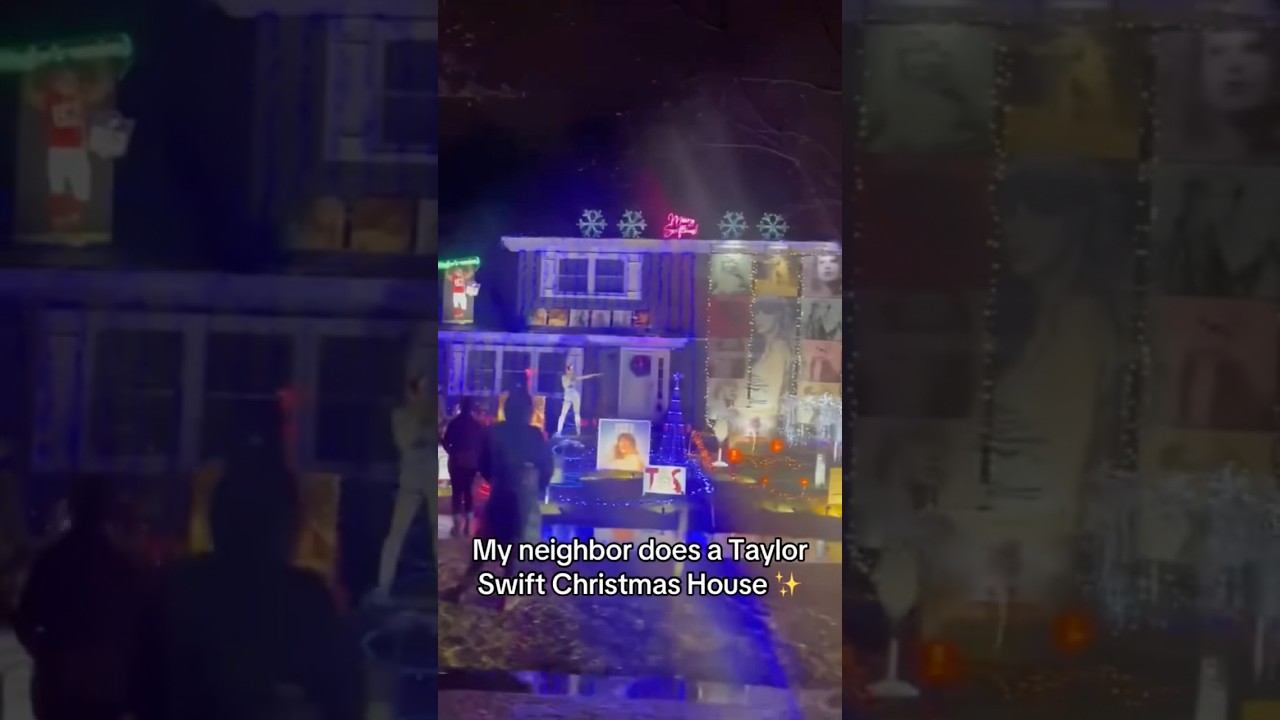 Taylor Swift Christmas Decoration, Whose House is this?😭 We love it 