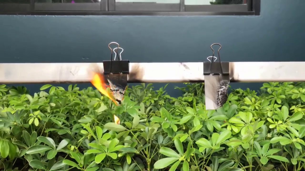 TPO vs PVC membrane burn test YouTube