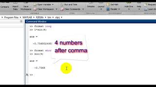 course 1: format of numbers in Matlab (long,short) - شكل الأرقام في برنامج ماتلاب