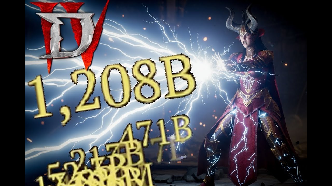 Diablo 4 — ТРИЛЛИОН урона от энергии молний и потрескиваний с помощью переливающейся камеи Эсадор...