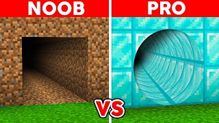 NOOB vs PRO: Best SECURITY TUNNEL BUILD Challenge (Minecraft)