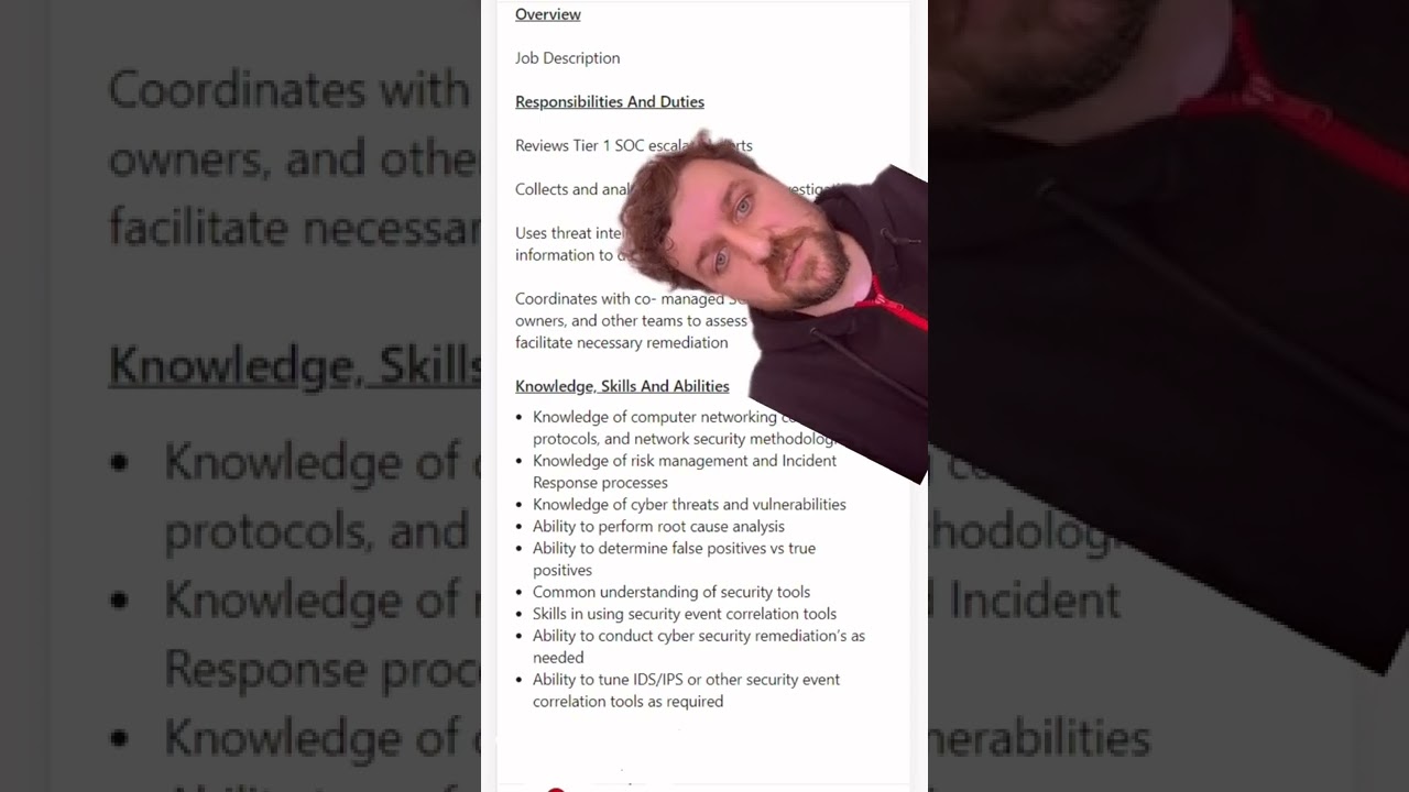 Reviewing entry level 