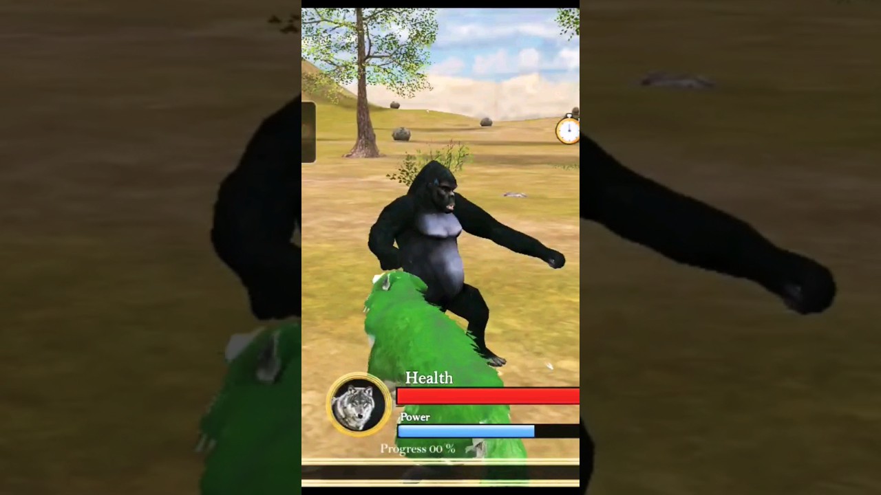 @wolfgame__offical  Wolf  Hunting A Gorilla  